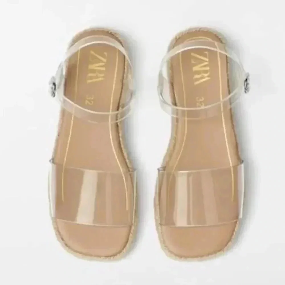 NWT Zara Vinyl Espadrille Sandals
